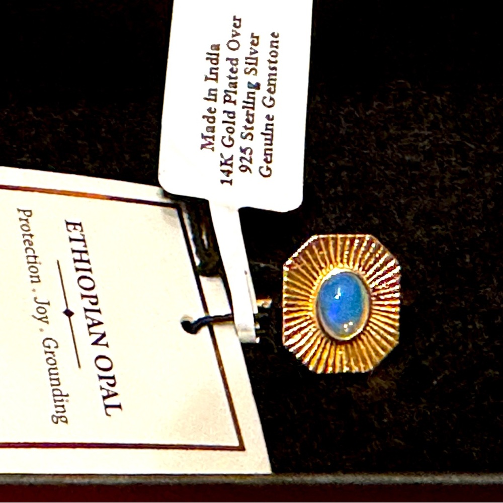 Ethiopian opal ring